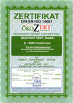 Die QUICKUPTENT GmbH ist ÖkoZert DIN EN ISO 14001 zertifiziert