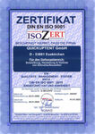 Die QUICKUPTENT GmbH ist IsoZert DIN EN ISO 9001:2015 zertifiziert