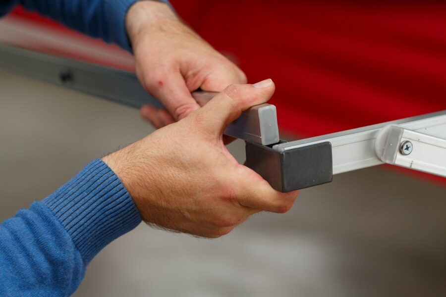 seitliche Führung der Querstreben